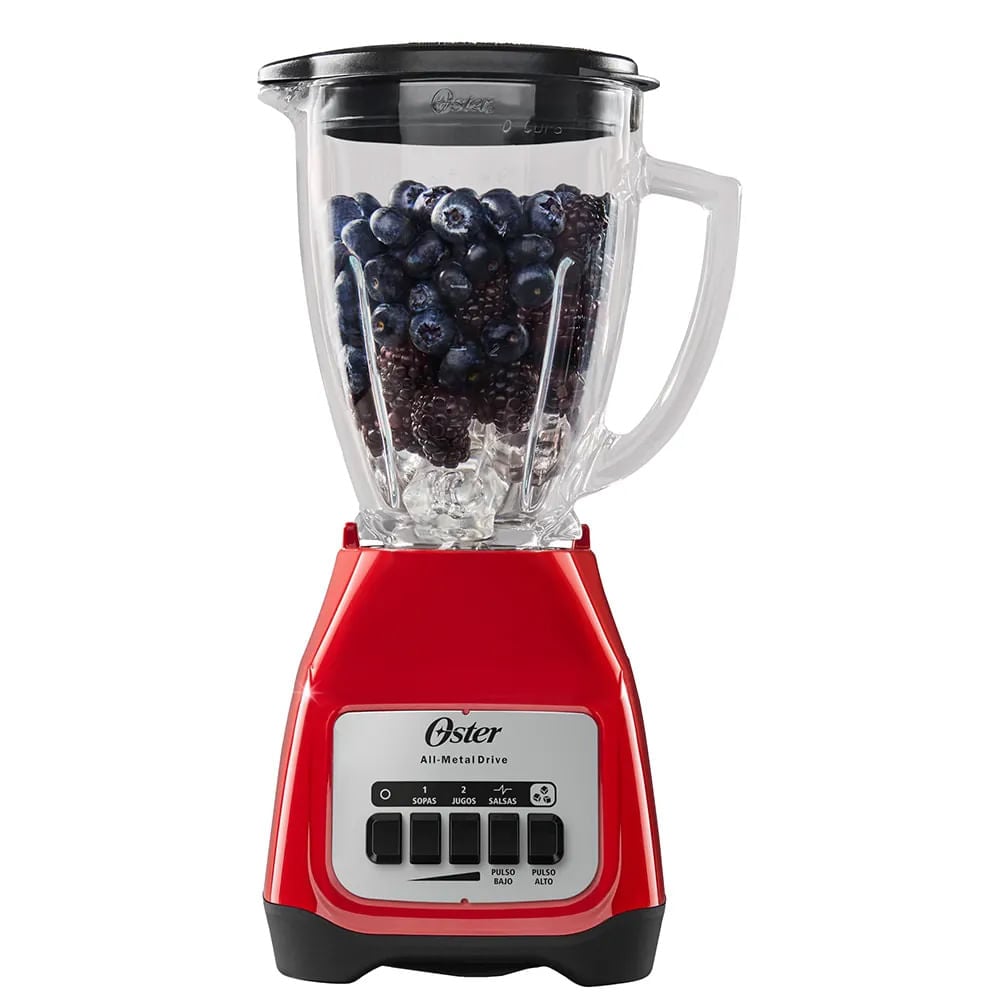 LICUADORA OSTER VASO DE VIDRIO ROJO BLSTKAG-RPB - 1