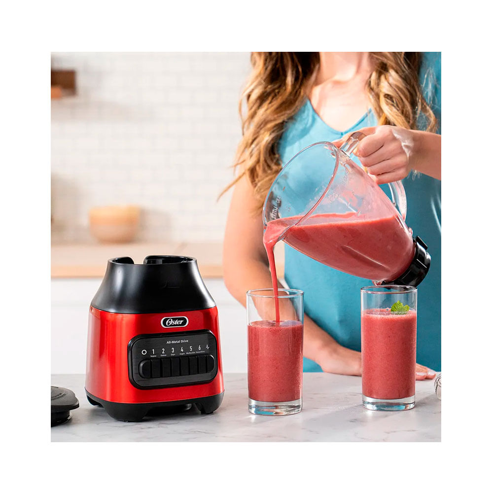 LICUADORA OSTER 1.5L DE 6 VELOCIDADADES BLSTPEG-CPB ROJO - 3