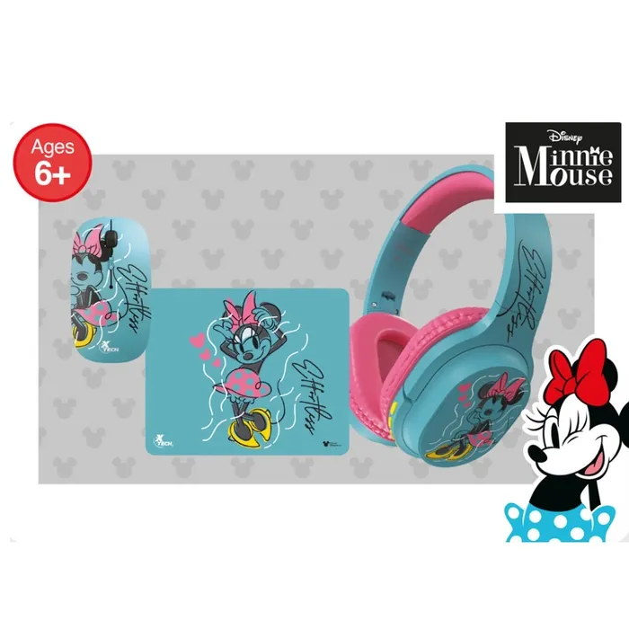 PACK XTECH MINNIE 3 EN 1: AUDÍFONOS + MOUSE + MOUSE PAD - 1