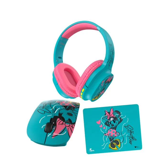 PACK XTECH MINNIE 3 EN 1: AUDÍFONOS + MOUSE + MOUSE PAD - 2