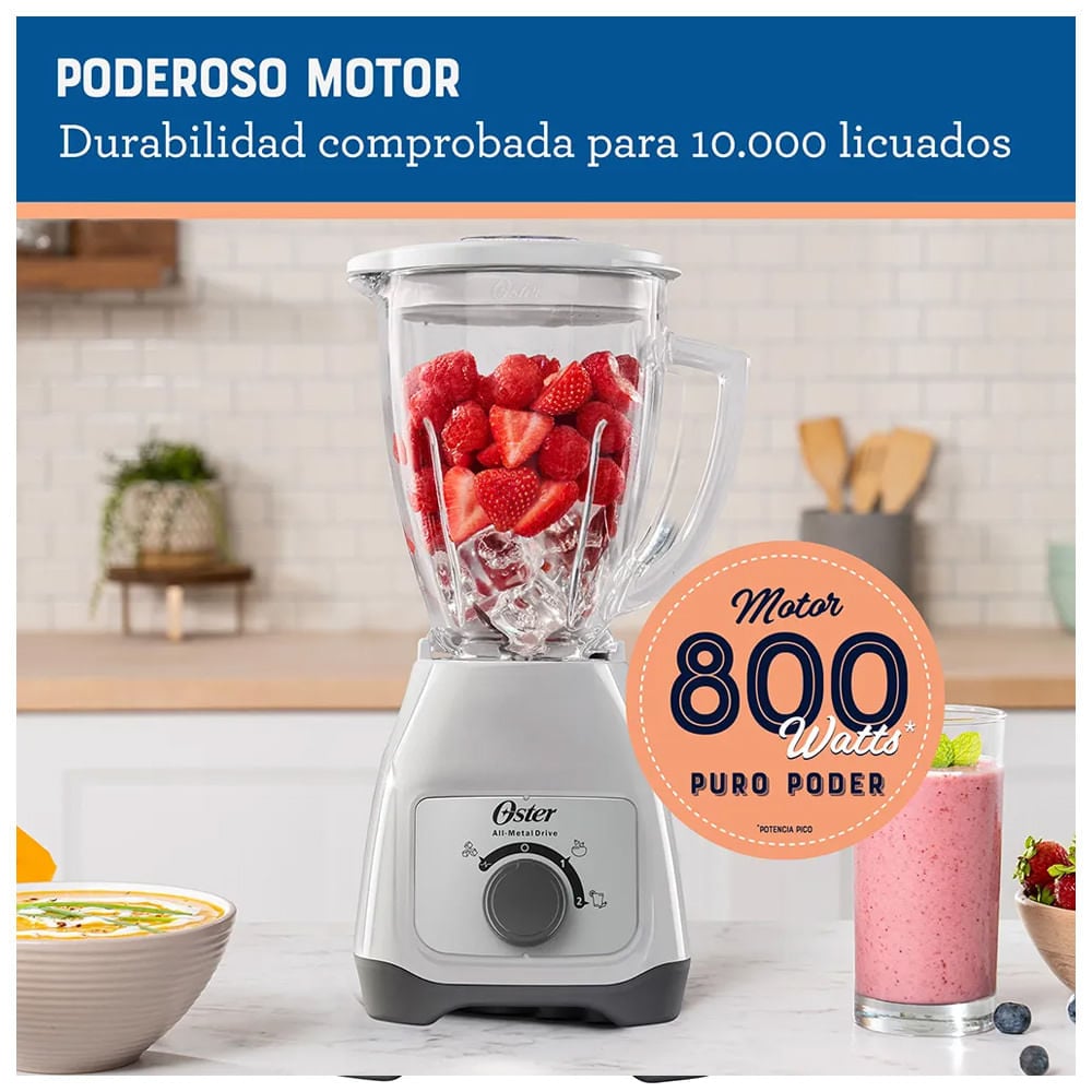 LICUADORA OSTER 1.5L DE 800W BLANCO BLSTKAG-WRD 053 - 3