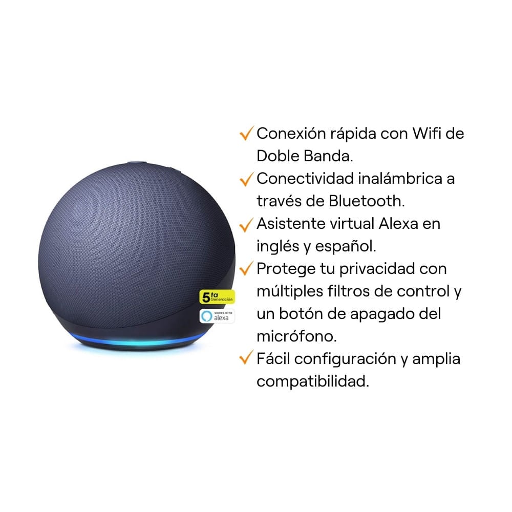 AMAZON ALEXA ECHO DOT 5TA GEN AZUL - 4