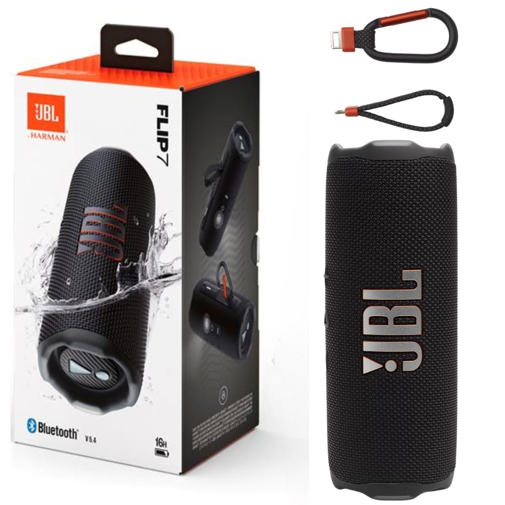 PARLANTE BLUETOOTH PORTÁTIL JBL FLIP 7 NEGRO - 1