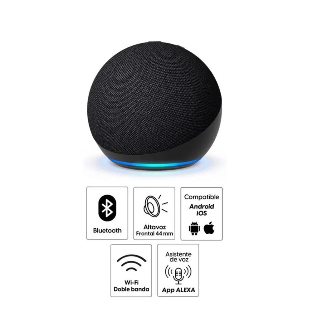 AMAZON ALEXA ECHO DOT 5TA GEN NEGRO - 2