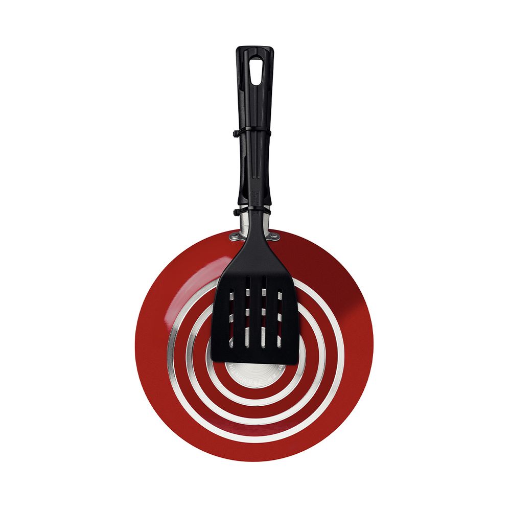SARTÉN TRAMONTINA 26 CM ROJA ROCH-LORETO CON ESPÁTULA - 2