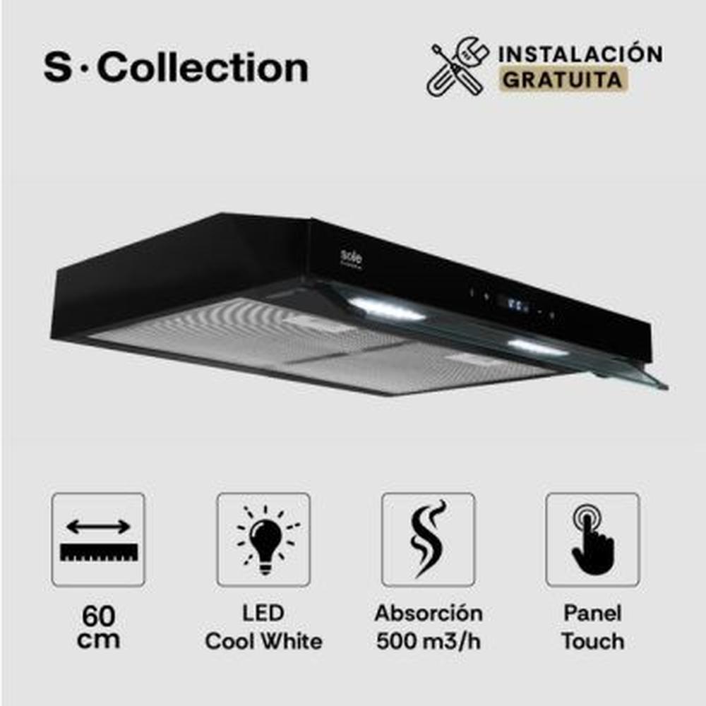 CAMPANA EXTRACTORA SLIM BLACK S-COLLECTION TURE18CO 60 CM - 1