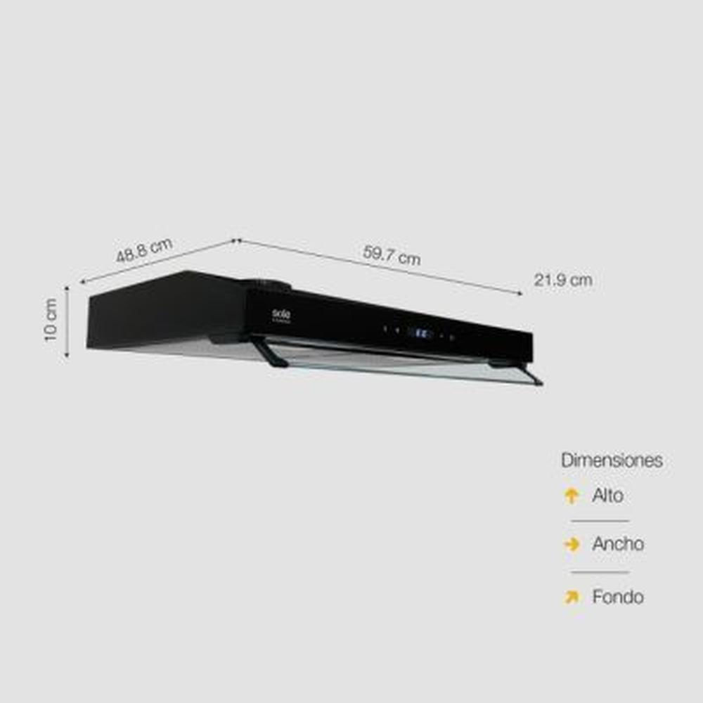 CAMPANA EXTRACTORA SLIM BLACK S-COLLECTION TURE18CO 60 CM - 3