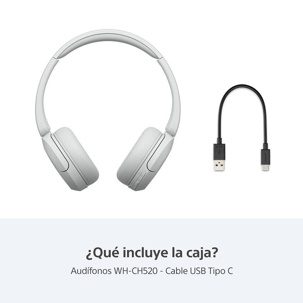 AUDÍFONOS SONY WH-CH520 BLUETOOTH BLANCO - 3