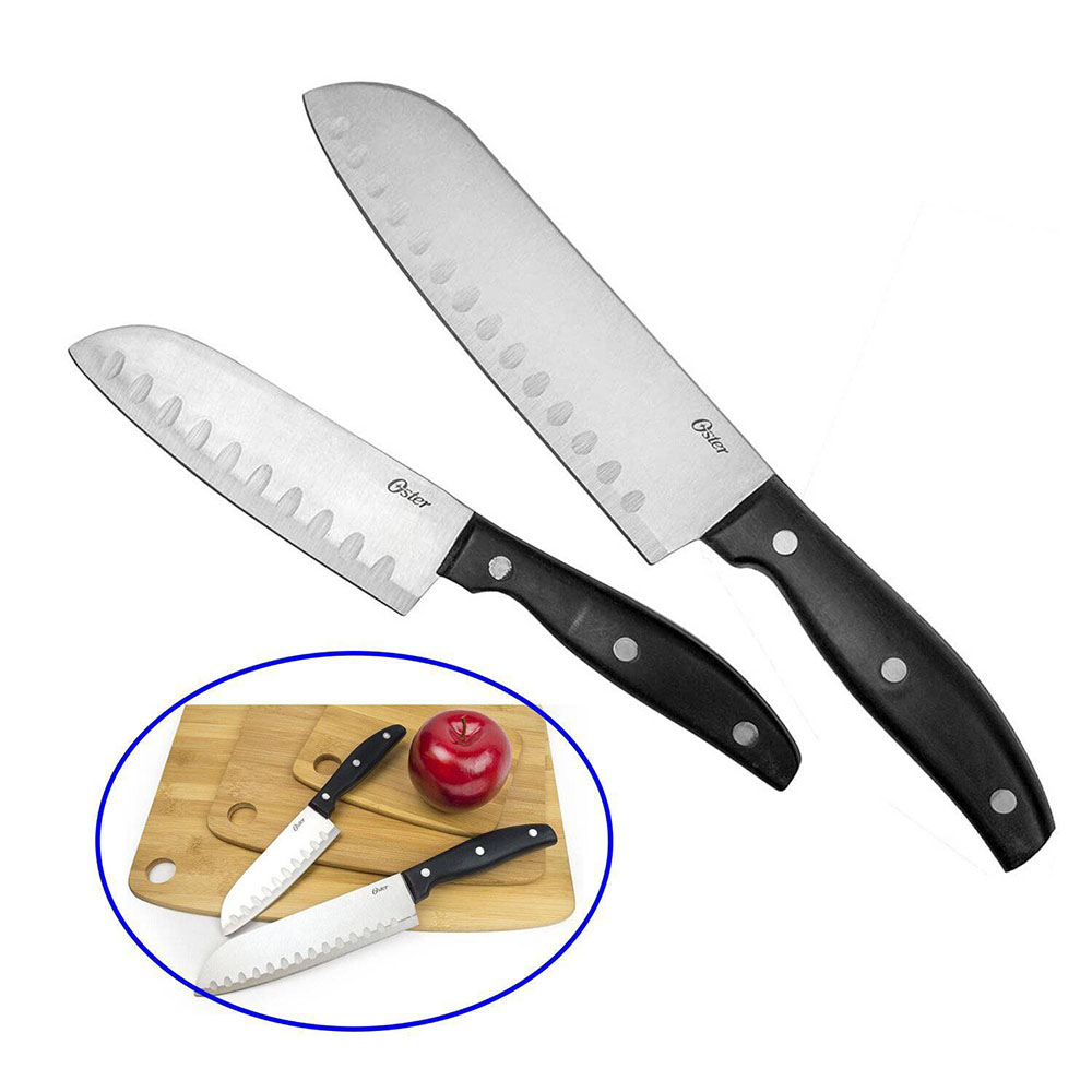 SET DE CUCHILLOS OSTER SANTOKU 2 PIEZAS ACERO INOXIDABLE 75680-02 - 1