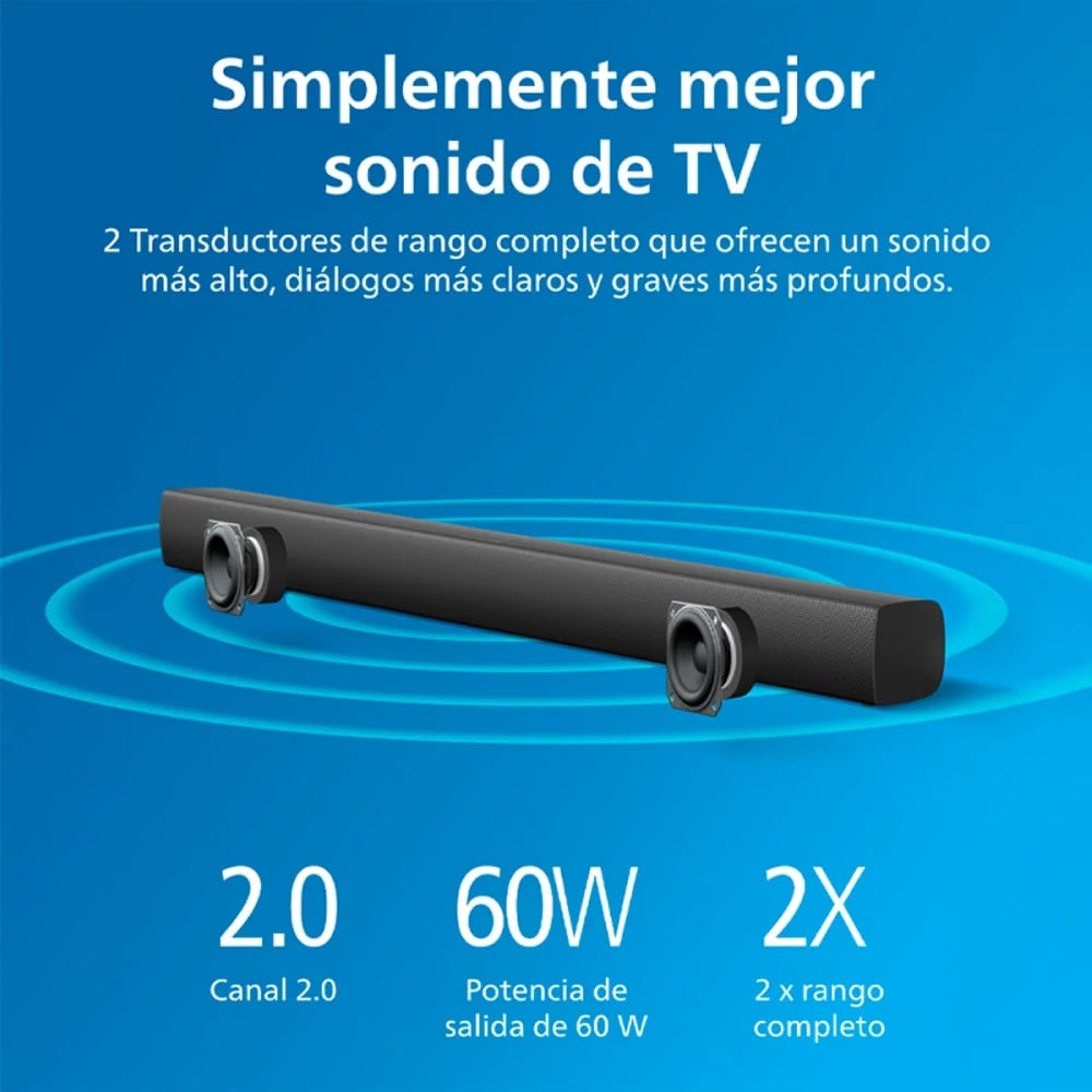 SOUNDBAR PHILIPS TAB4208 30W - 2
