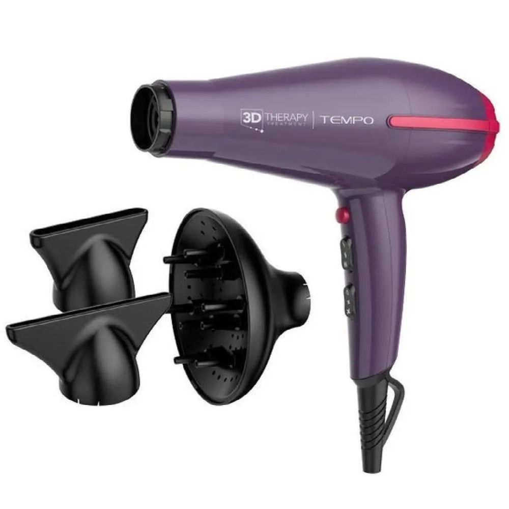 SECADORA DE CABELLO GAMA TEMPO 3D 2200W PROFESIONAL MORADO - 3