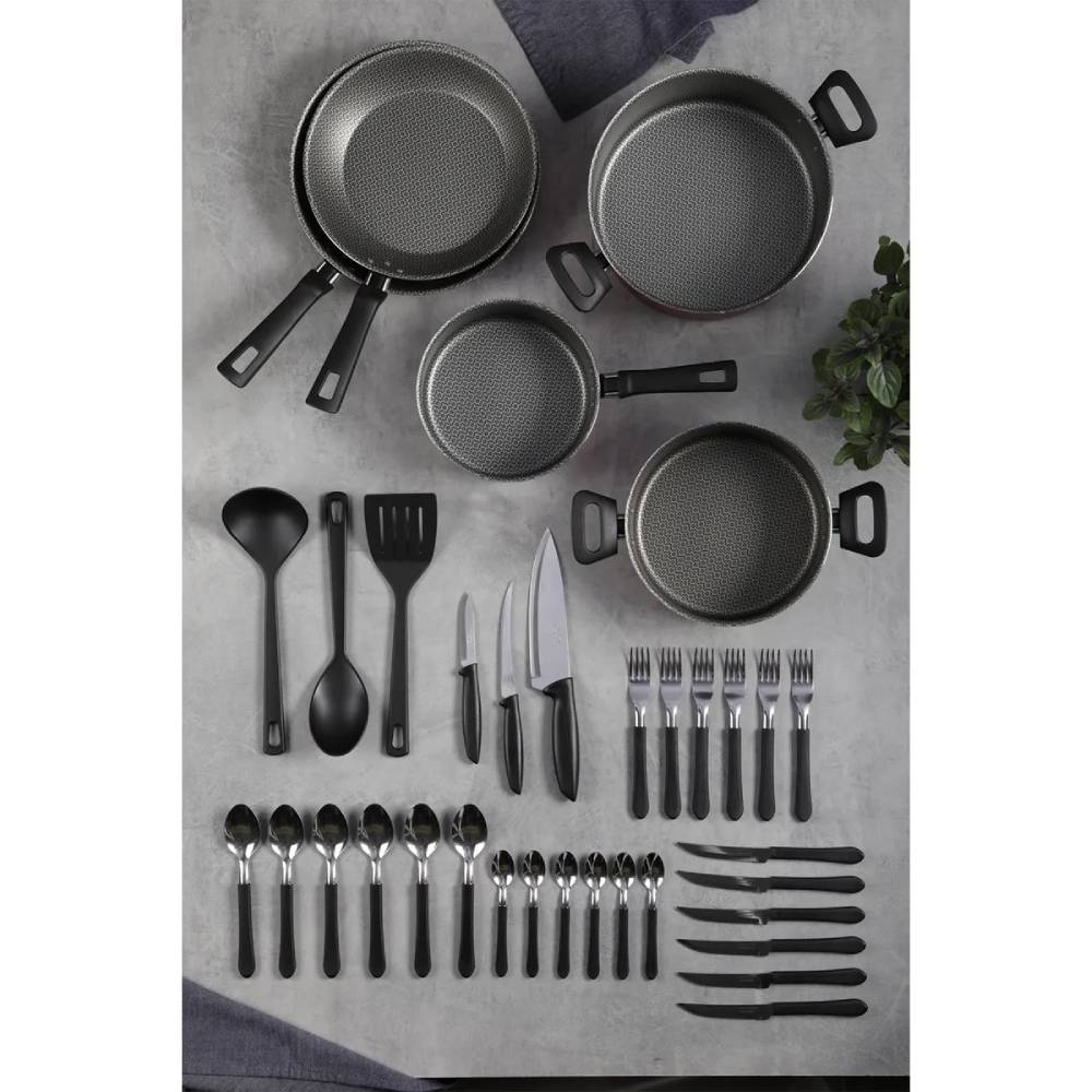 JUEGO DE OLLAS 38 PIEZAS ANTIADHERENTE VICTORIA TRAMONTINA ROJO – BATERÍA COMPLETA DE COCINA - 4