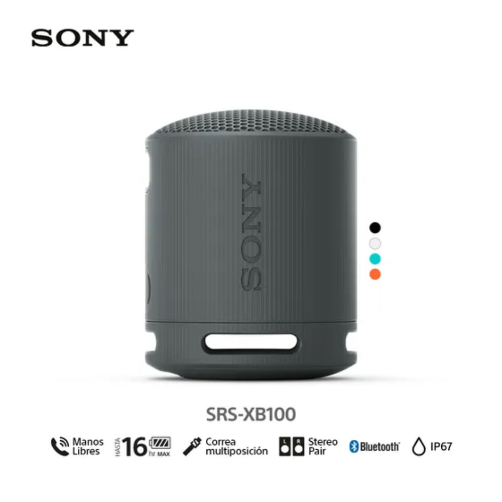 PARLANTE INALÁMBRICO PORTÁTIL SRS-XB100 COLOR NEGRO - 1