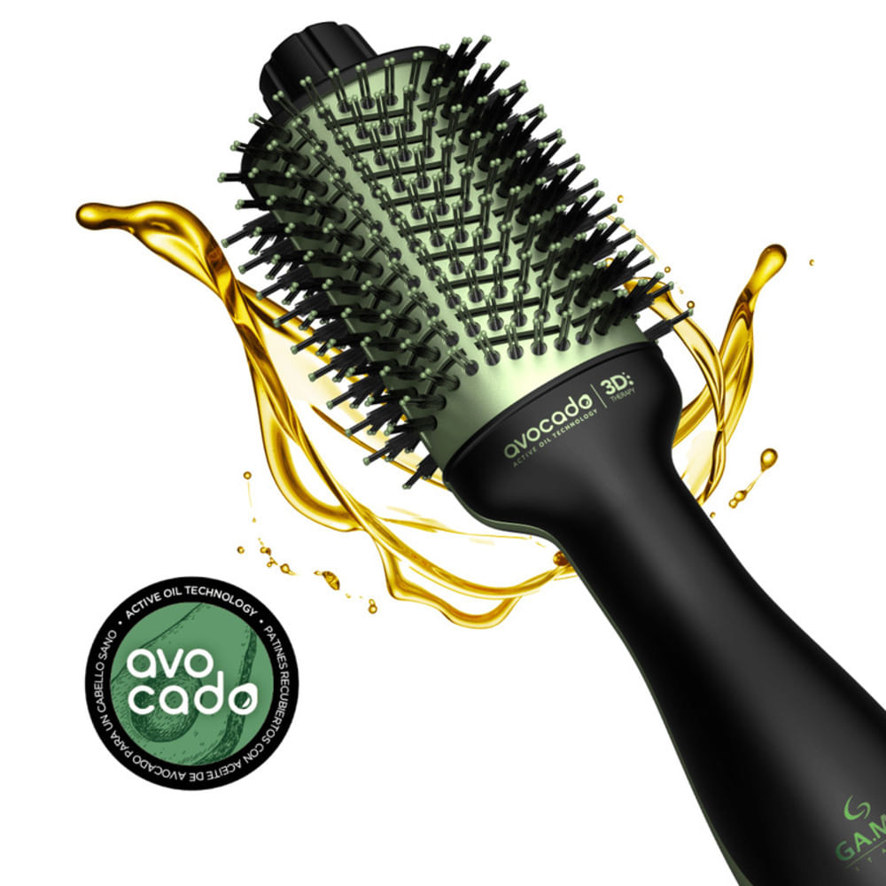 CEPILLO ALISADOR GA.MA AVOCADO 3D THERAPY CABELLO LISO, BRILLANTE Y SIN FRIZZ - 2