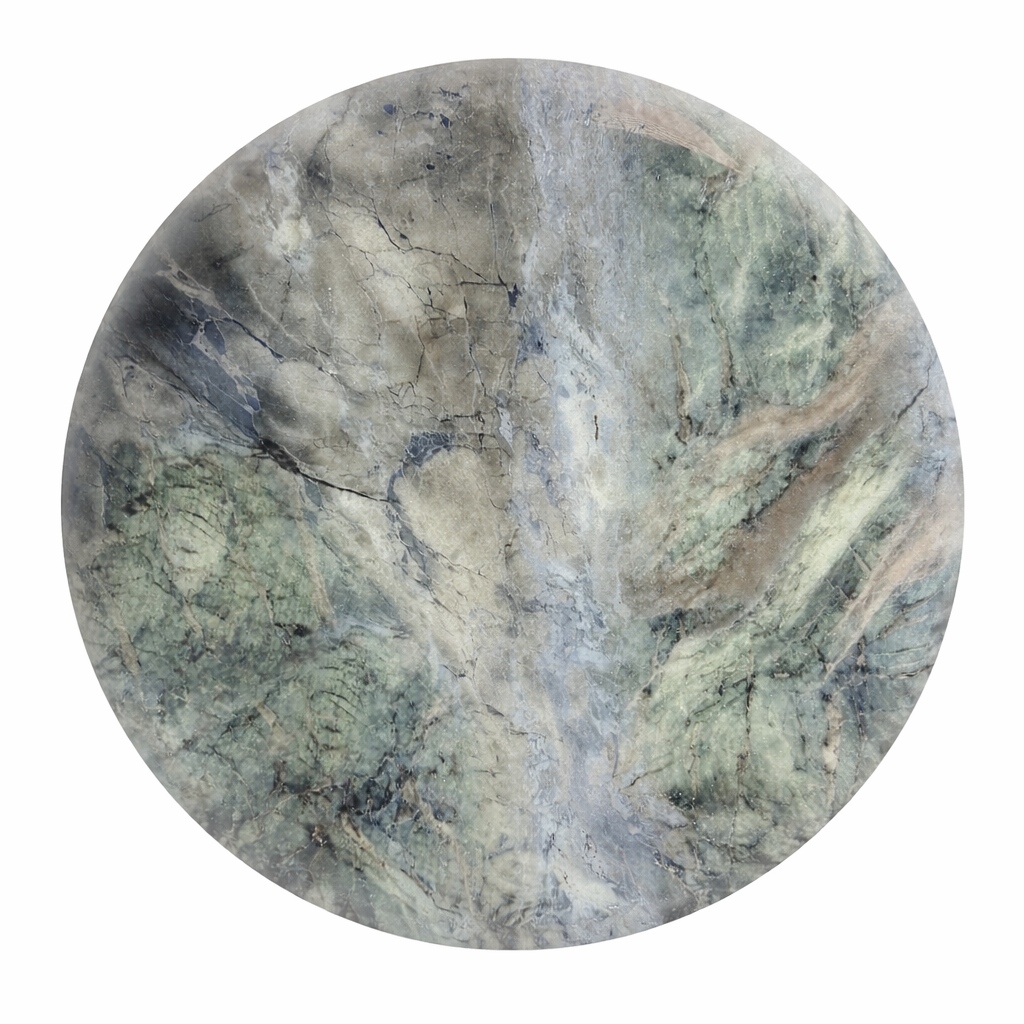 MESA DE COMEDOR DE MÁRMOL VERDE ODISEA REDONDA 100CM NOEL DECO - 2
