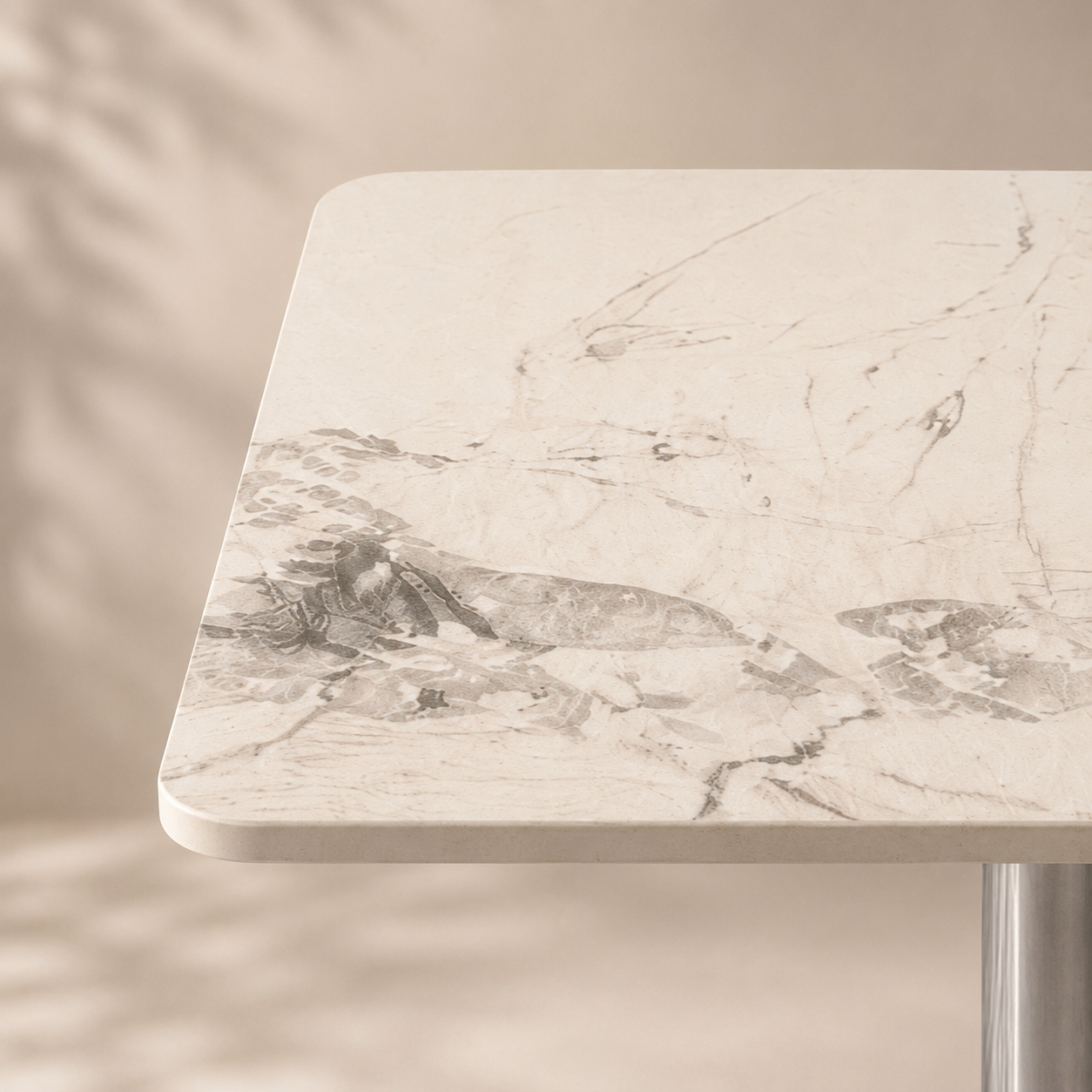 MESA PARA RESTAURANTE SILVER INOX PIEDRA SINTERIZADA | NOEL DECO - 2
