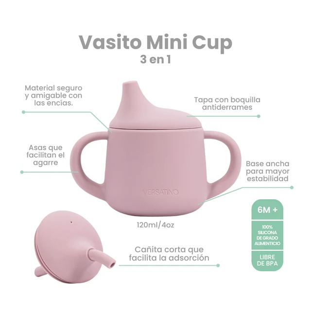 MINI CUP 3 EN 1 – VASO ANTIDERRAMES Y CON CAÑITA - 2