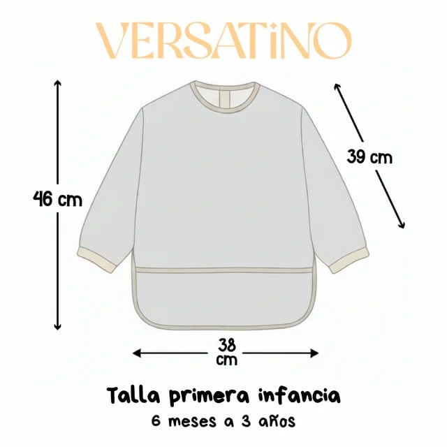 BABERO IMPERMEABLE CON MANGAS - 2