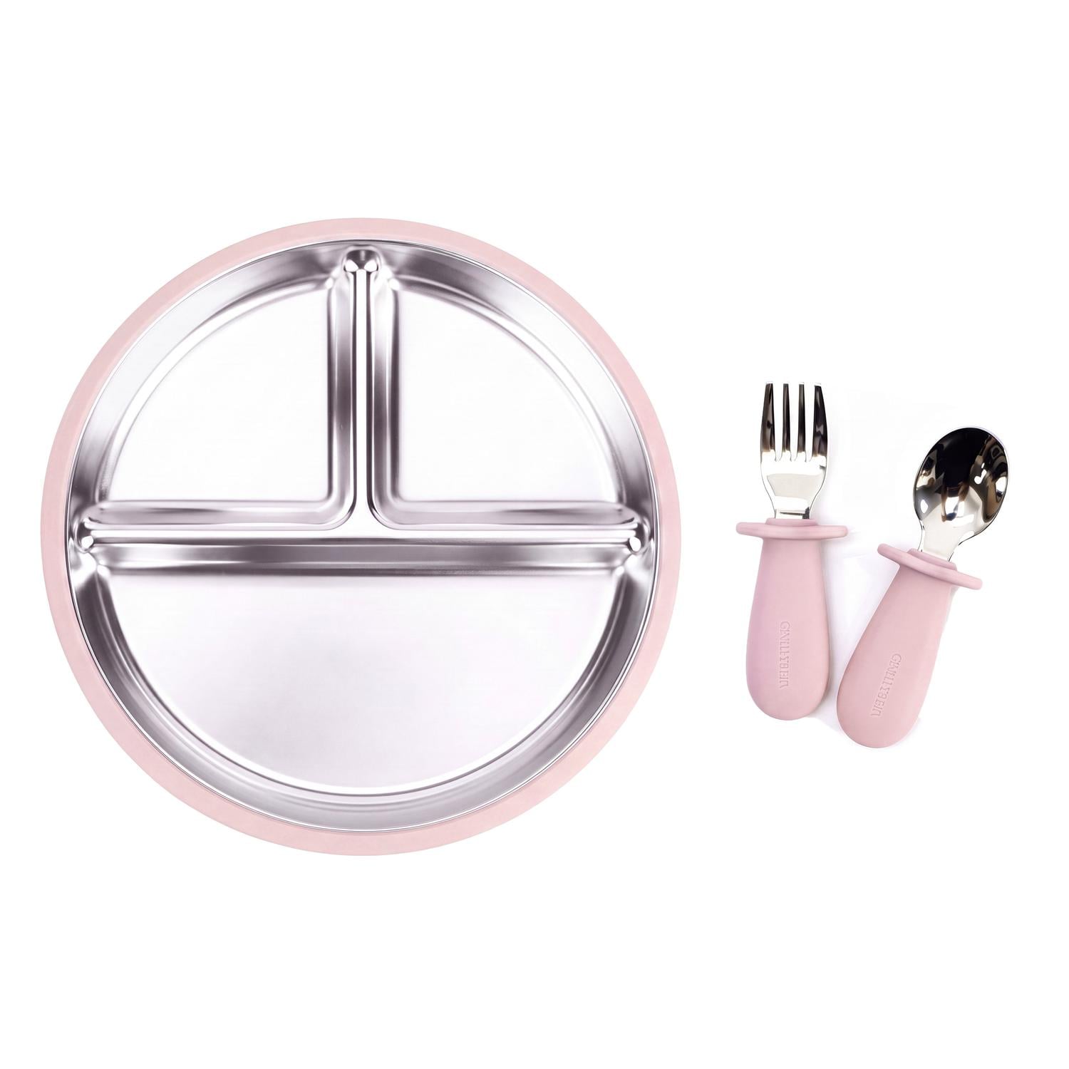 COMBO PLATO + CUBIERTOS INOX 12M+ - 1