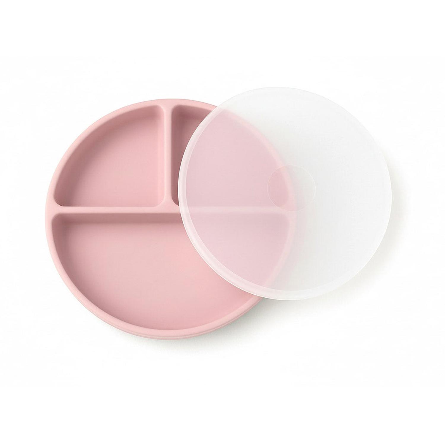 MINI PLATO DE SILICONA CON VENTOSA Y TAPA - 1