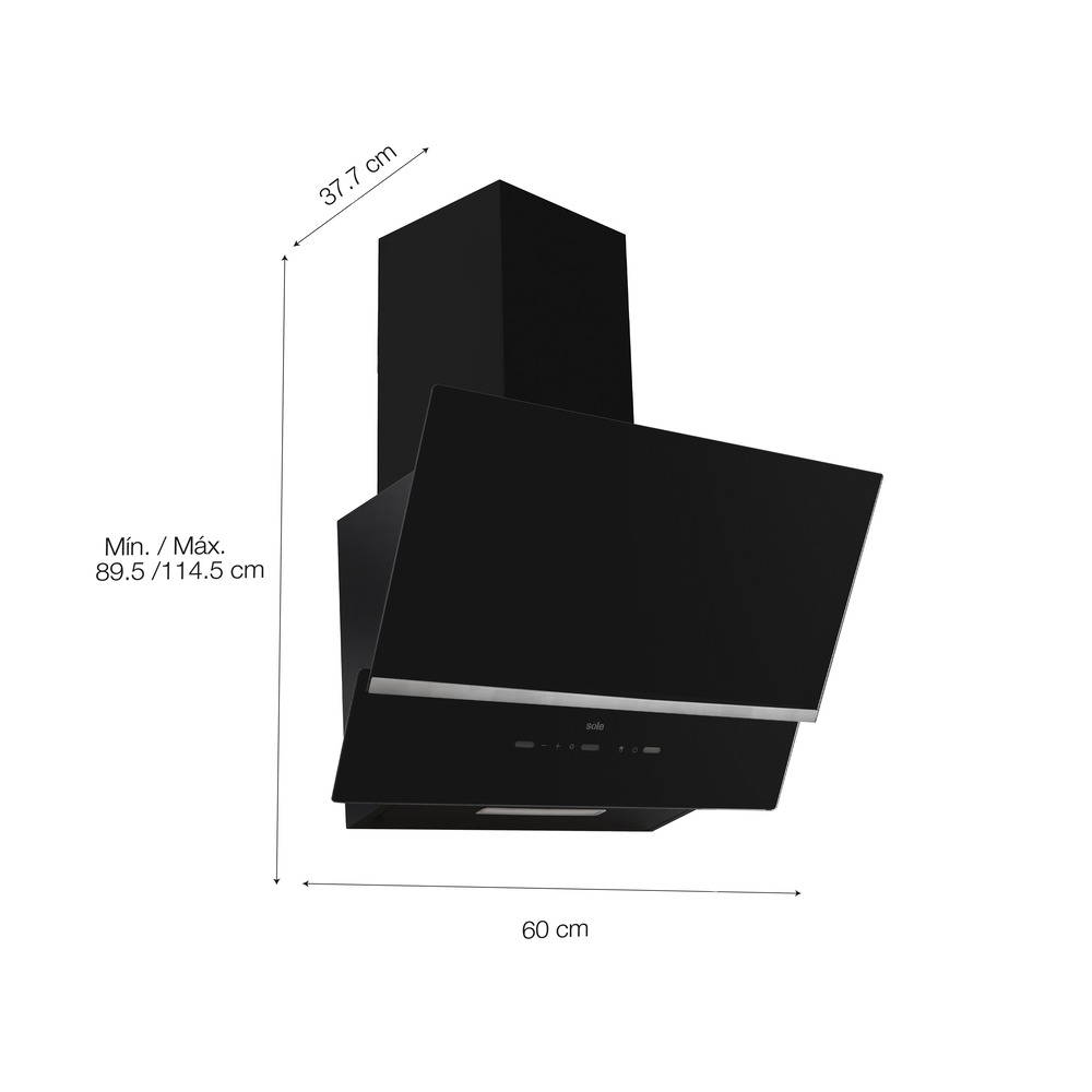 CAMPANA EXTRACTORA SOLE 60 CM VERTICAL NIMBUS - 5