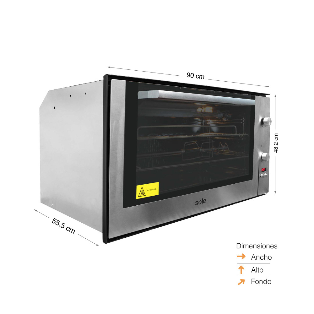 HORNO SOLE EMPOTRABLE 110 L GLP/GN - 6