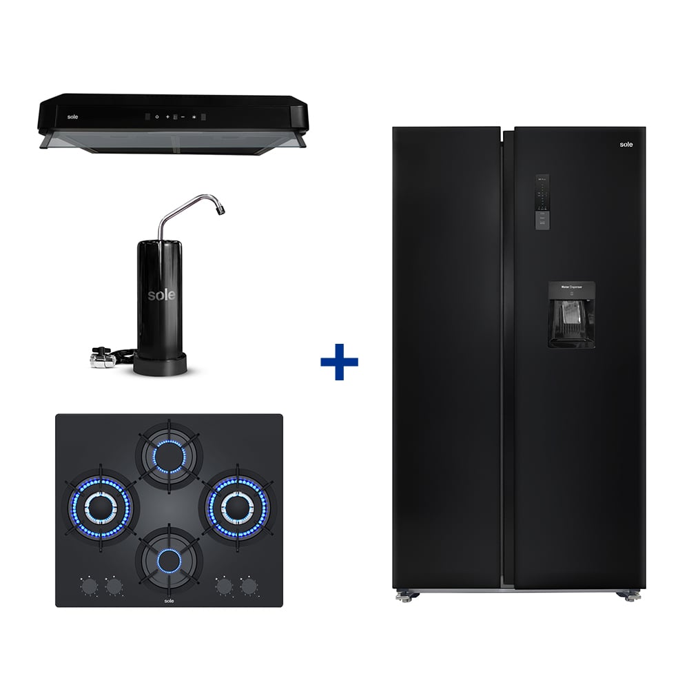 COMBO REFRI MONTREAL+CAMPANA GAIA+ENCIMERA RUBI PRO+PURIFICADOR PRIME 5 AÑOS - 1