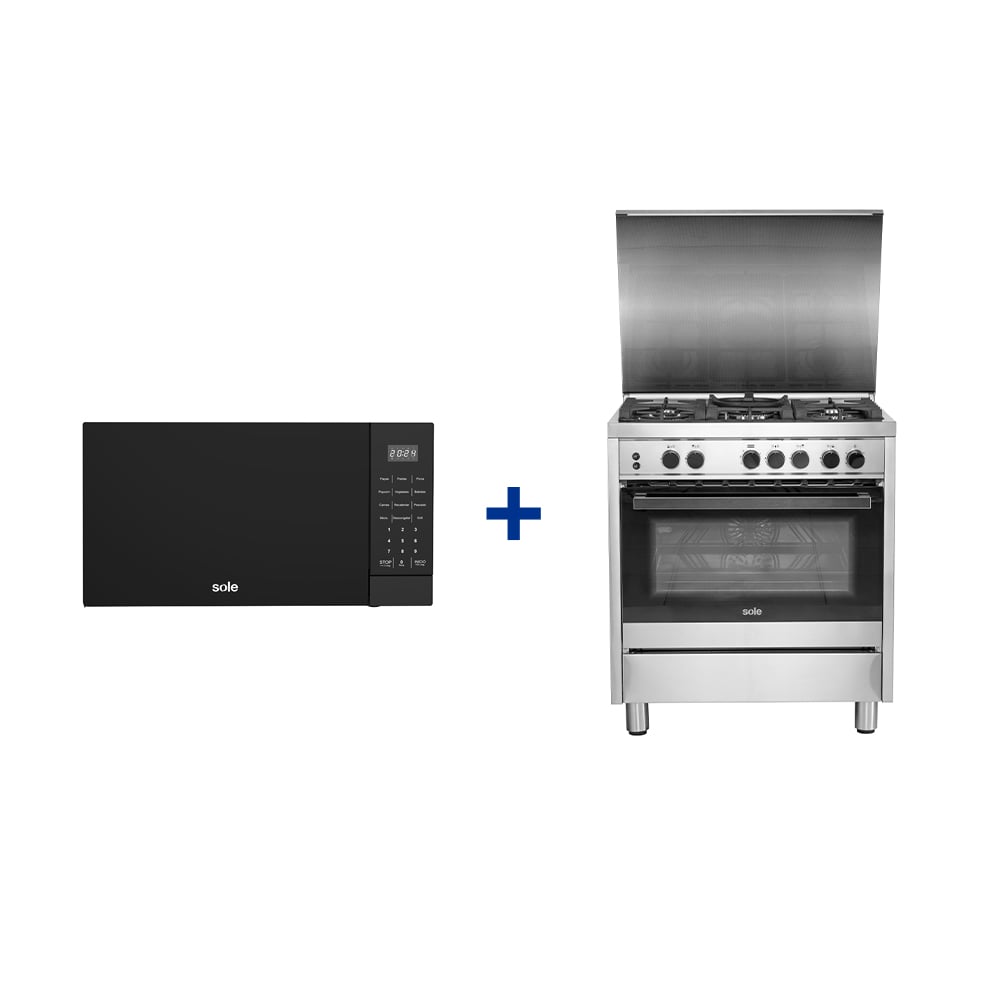 COMBO COCINA DE PIE BALI 5H Y MICROONDAS 3 EN 1 MULTIFUNCIONES 21L - 1