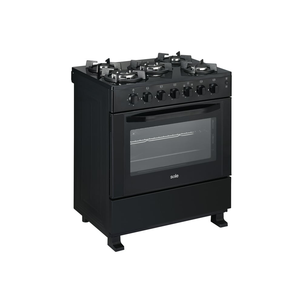 COCINA DE PIE SOLE GLISSA GLP/GN 76 CM 5 HORNILLAS NEGRO - 2