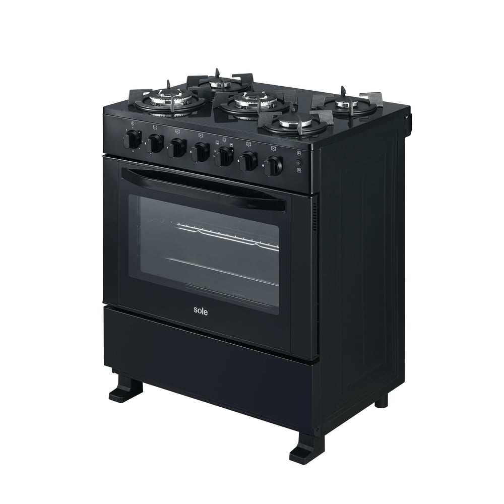 COCINA DE PIE SOLE GLISSA GLP/GN 76 CM 5 HORNILLAS NEGRO - 5