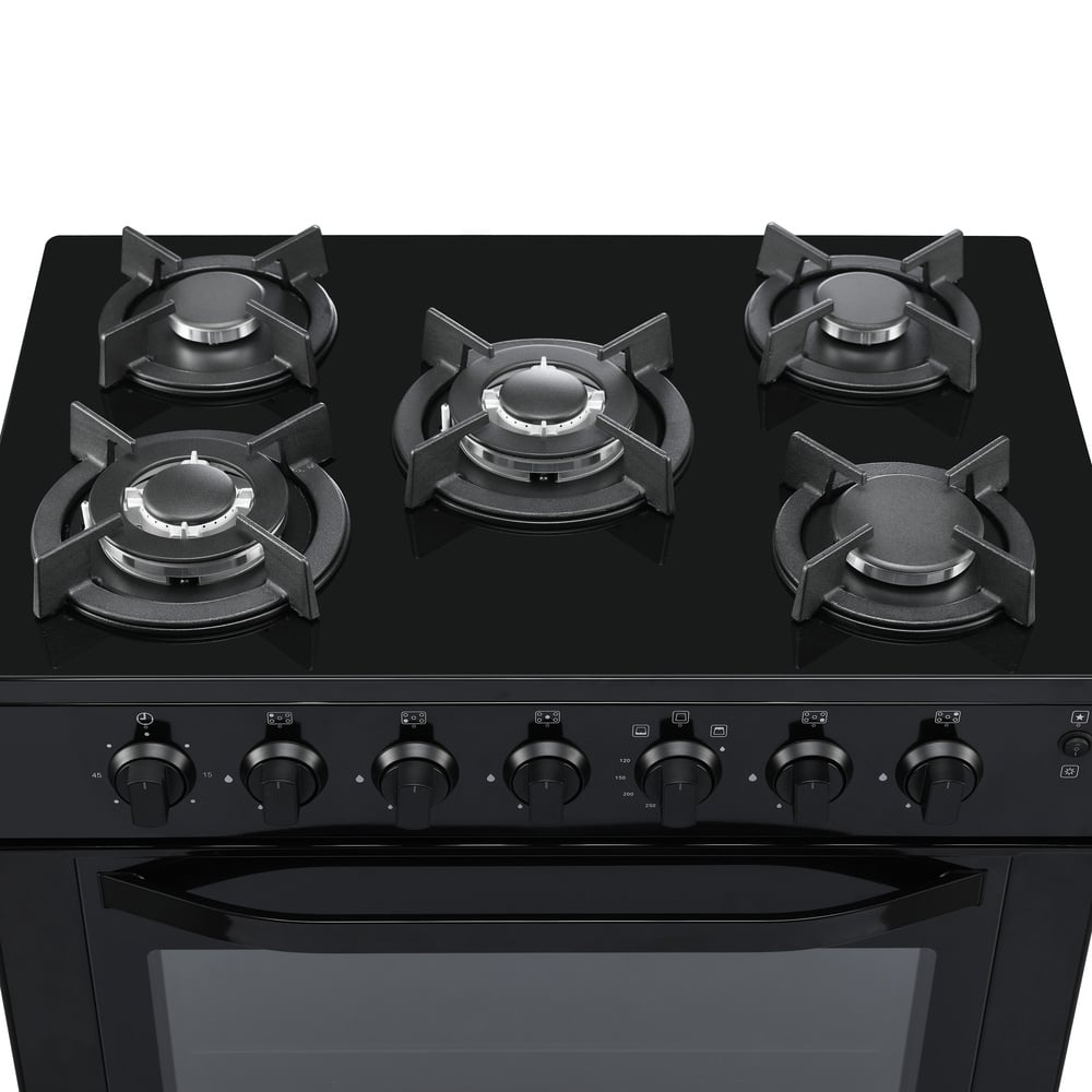 COCINA DE PIE SOLE GLISSA GLP/GN 76 CM 5 HORNILLAS NEGRO - 6