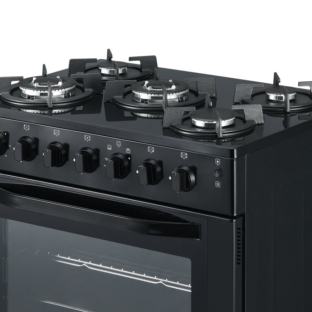 COCINA DE PIE SOLE GLISSA GLP/GN 76 CM 5 HORNILLAS NEGRO - 7