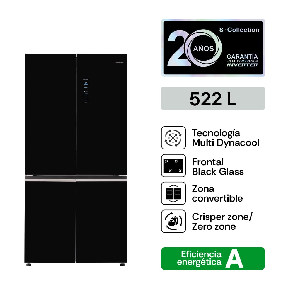 REFRIGERADORA SCOLLECTION BERLIN 4 PUERTAS 522L - 1