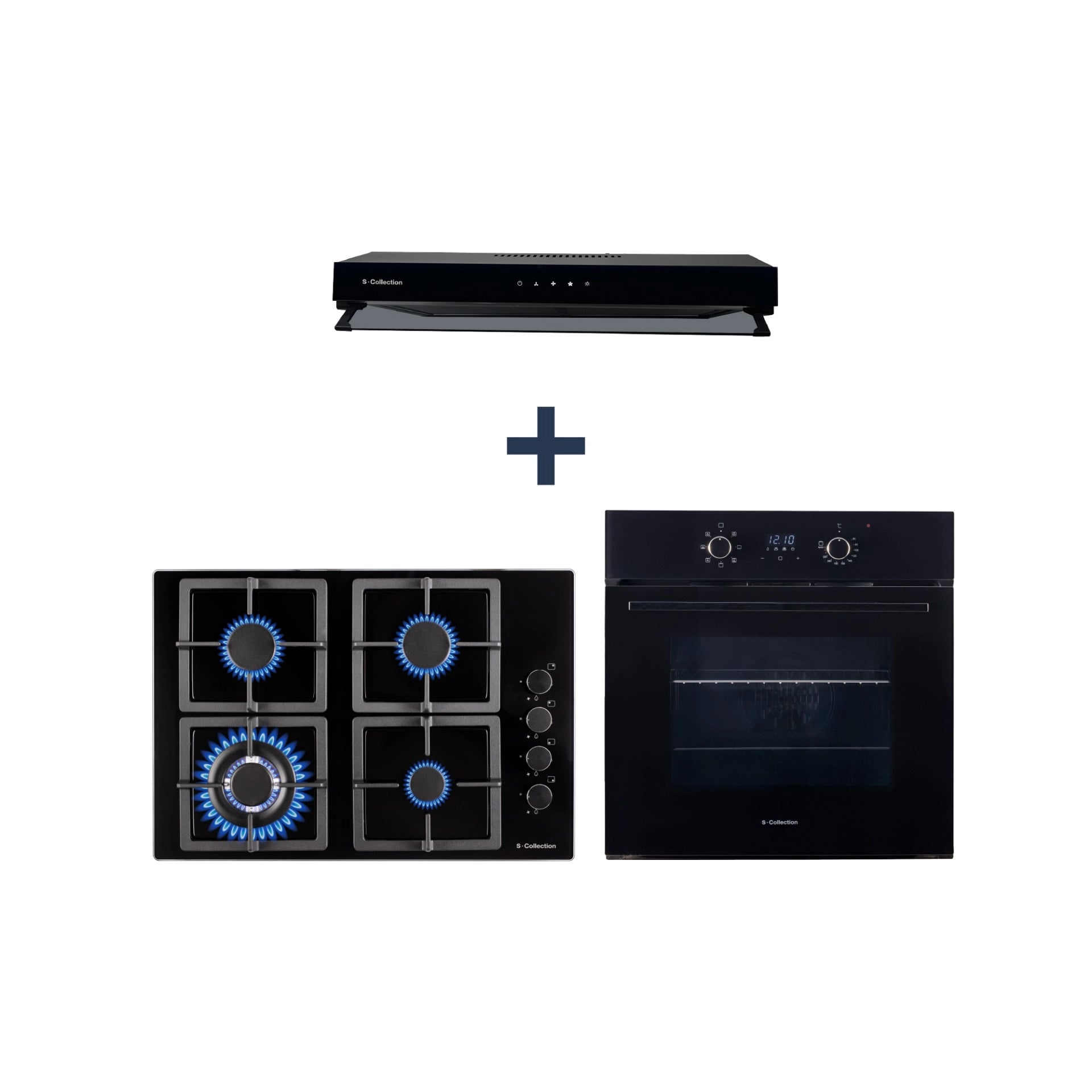 SET1718 S-COLLECTION CAMPANA 60 CM + ENCIMERA + HORNO 56L - 1