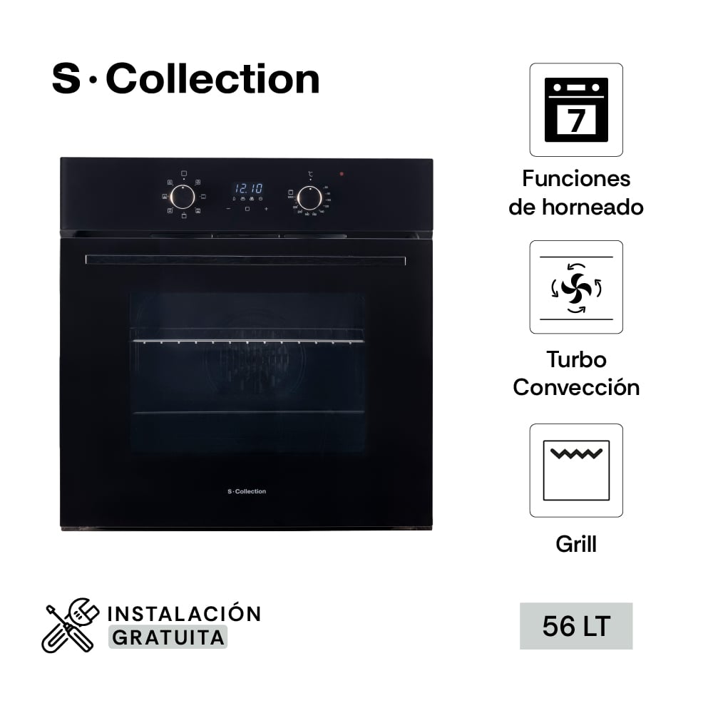 SET1718 S-COLLECTION CAMPANA 60 CM + ENCIMERA + HORNO 56L - 4