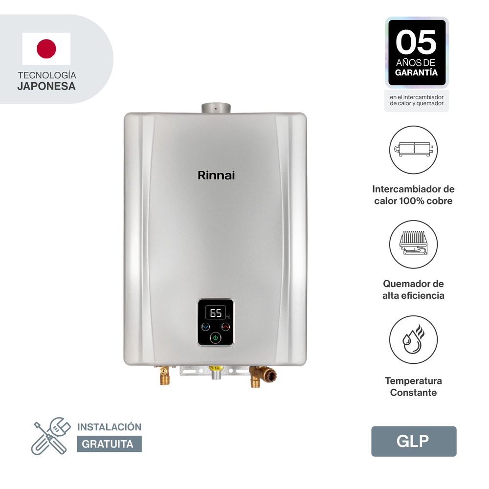 CALENTADOR A GAS GLP 17 LITROS RINNAI - 1