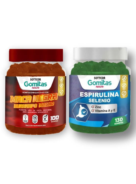 PACK GOMITAS MACA NEGRA Y GOMITAS ESPIRULINA - 1