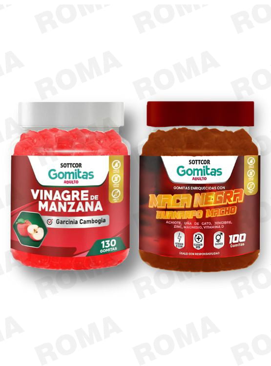PACK GOMITAS DE VINAGRE DE MANZANA Y GOMITAS MACA NEGRA - 1