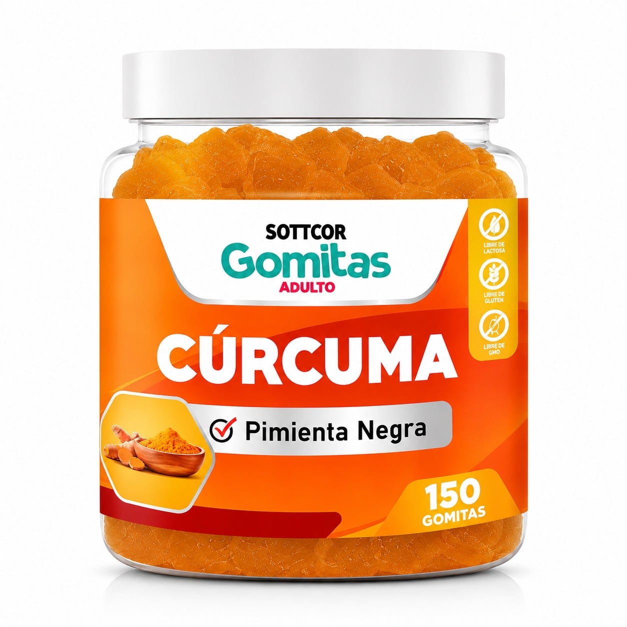 GOMITAS CÚRCUMA PARA ADULTOS 150 GOMITAS SOTTCOR LABS - 1