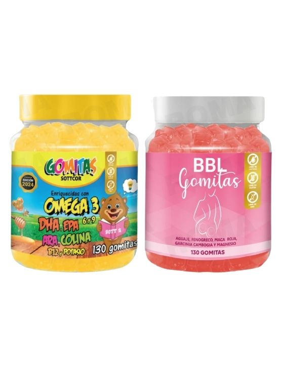 PACK 2 GOMITAS OMEGA 3 NIÑOS + GOMITAS AGUAJE BBL 260 UND - 1