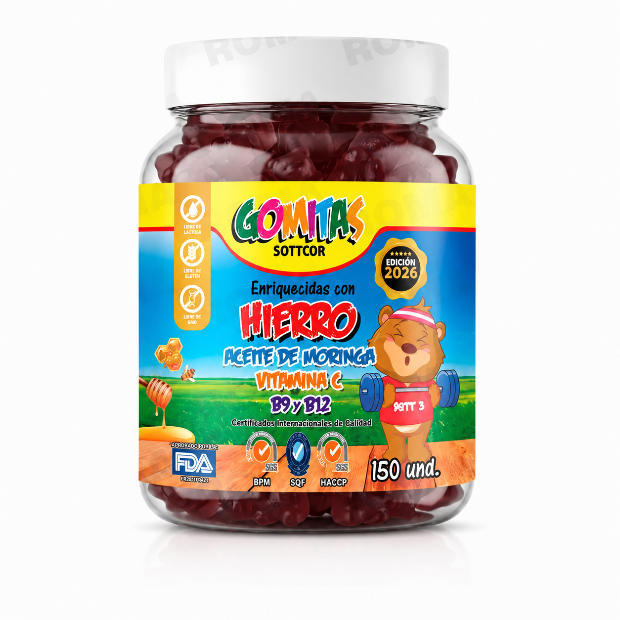 GOMITAS HIERRO NIÑOS 150 UND SOTTCOR LABS - 1