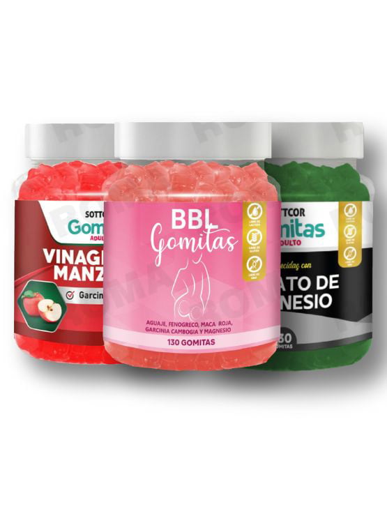 PACK GOMITAS BBL AGUAJE, VINAGRE DE MANZANA Y CITRATO DE MAGNESIO - 1