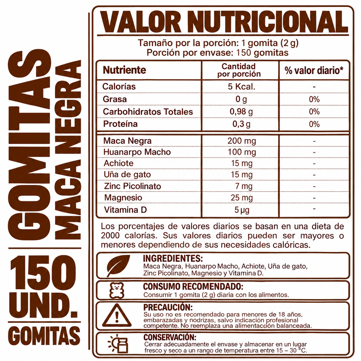 PACK 2 GOMITAS MACA NEGRA PARA ADULTOS 300 GOMITAS SOTTCOR LABS - 2