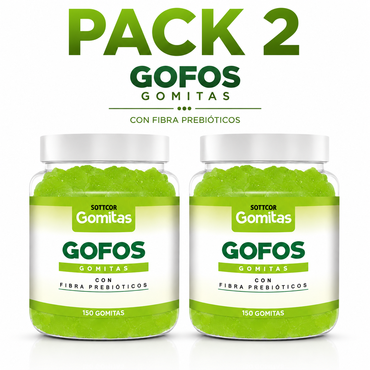 PACK 2 GOMITAS GOFOS PARA ADULTOS 300 GOMITAS SOTTCOR LABS - 1