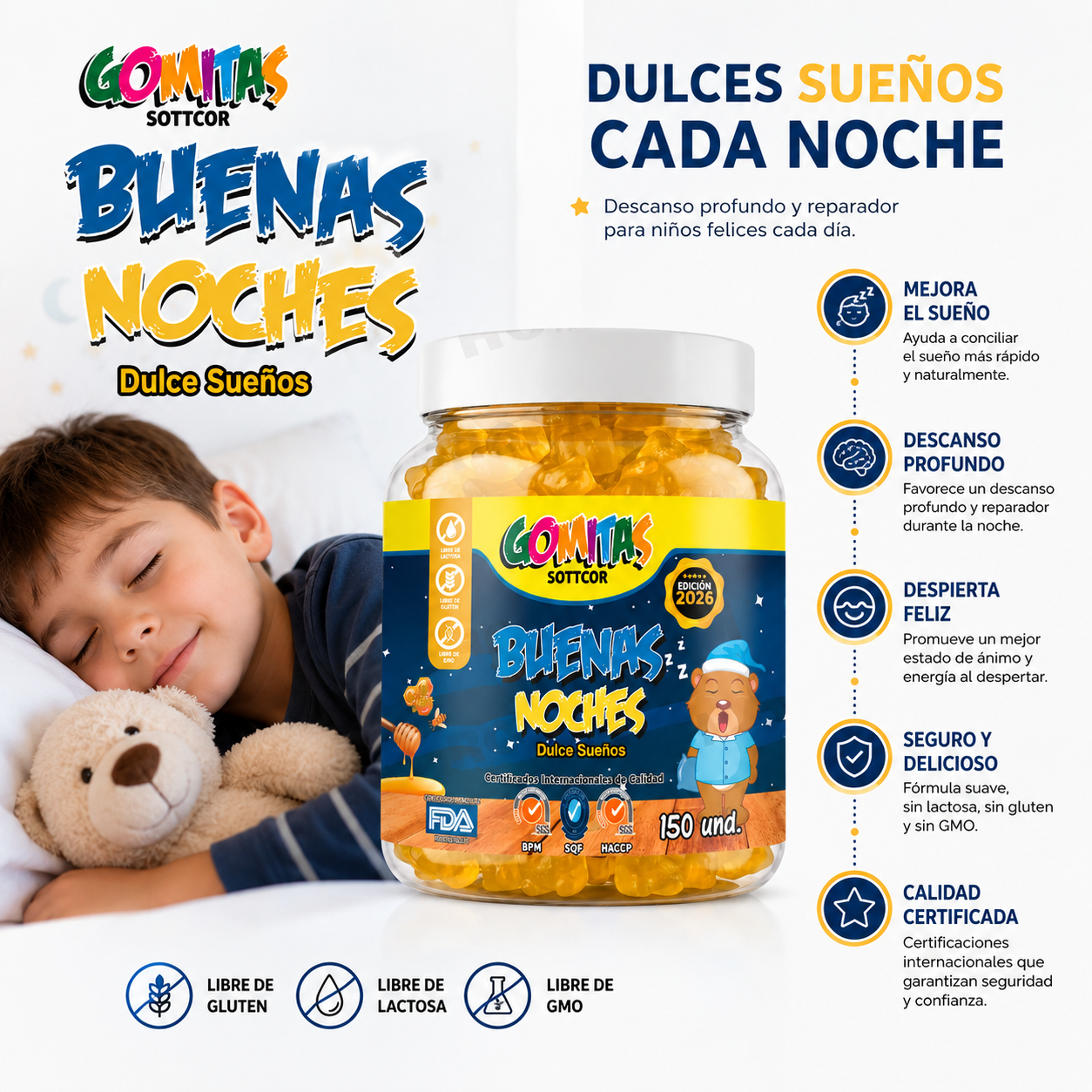 BUENAS NOCHES PARA NIÑOS 150 GOMITAS SOTTCOR LABS - 2