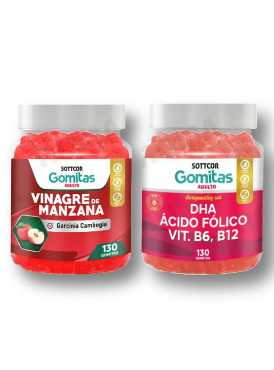 PACK GOMITAS VINAGRE DE MANZANA Y GOMITAS DHA - 1