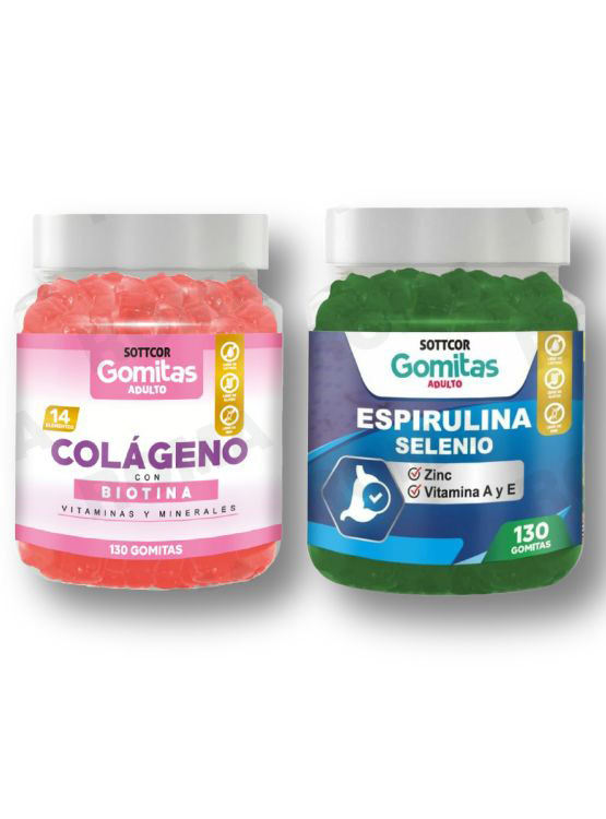 PACK GOMITAS COLAGENO Y GOMITAS ESPIRULINA - 1