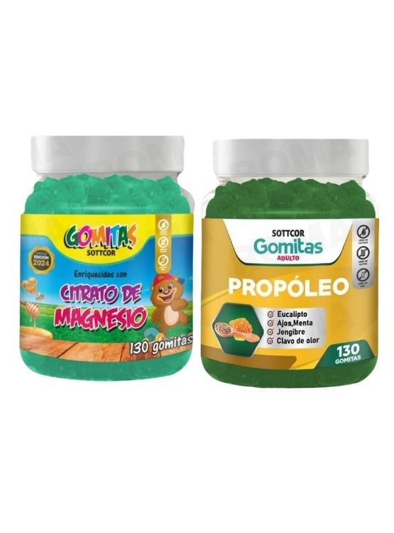 PACK 2 GOMITAS CITRATO DE MAGNESIO NIÑOS + PROPÓLEO 260 UND - 1