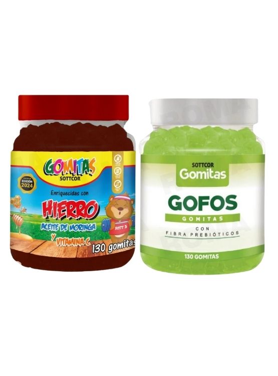PACK 2 GOMITAS HIERRO NIÑOS  + GOFOS PARA ADULTOS 260 UND - 1