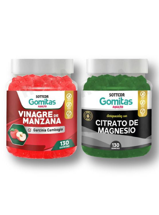 PACK GOMITAS VINAGRE DE MANZANA Y GOMITAS CITRATO DE MAGNESIO - 1